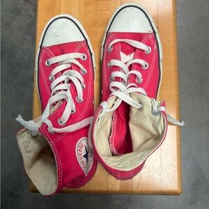 Converse Vibrant Red High Top Sneakers
